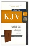 KJV Value Compact Thinline Bible, Leathersoft Brown